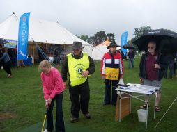 Putting in the rain again at the Treacle Fair